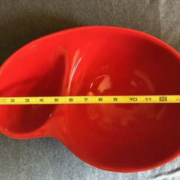 Caliente Ceramic Red Chip & Dip Bowl - Picture 3 of 9